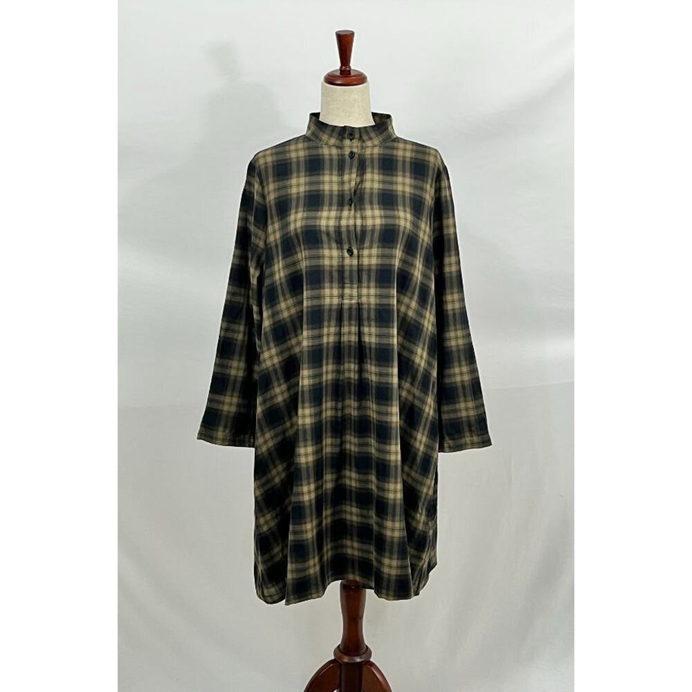 ISCHIKO Oska Sz 0 XS S Black Brown Plaid Dress NWT